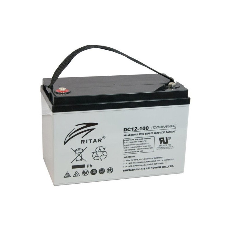 Ritar DC12-100D 12V 100Ah AGM-batteri Ritar DC12-100D 12V 100Ah AGM-batteri