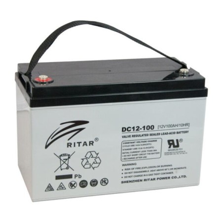 Ritar DC12-100D 12V 100Ah AGM-batteri